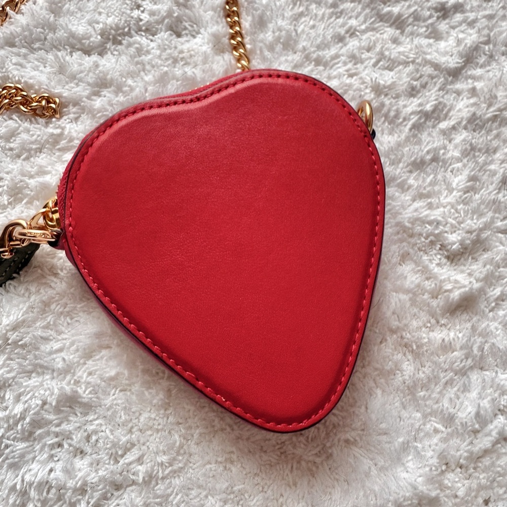 Coach Red Strawberry Shaped Leather Crossbody Bag - Picture 4 of 5